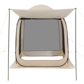 Screen House Tent, 6 x 6 ft, 4-6 Person Pop Up Screen Tent with Extended Awning, Portable Screened in Canopy with Carry Bag, Netting Sides, for P