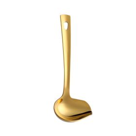 Oil Spoon Thickened Soup Spoon Pouring Sauce Spoon (Color: Golden, Type: Tableware)